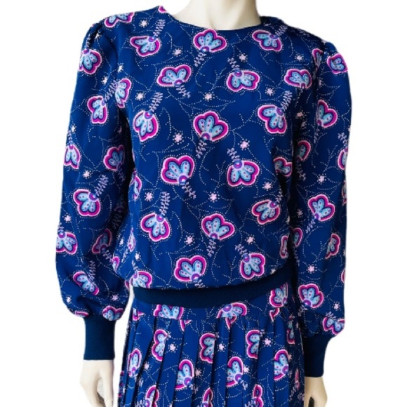 Stuart Allen Vintage 2 Piece Pleated Skirt Set - Picture 6 of 11